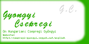 gyongyi csepregi business card
