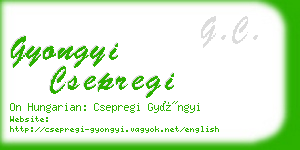 gyongyi csepregi business card